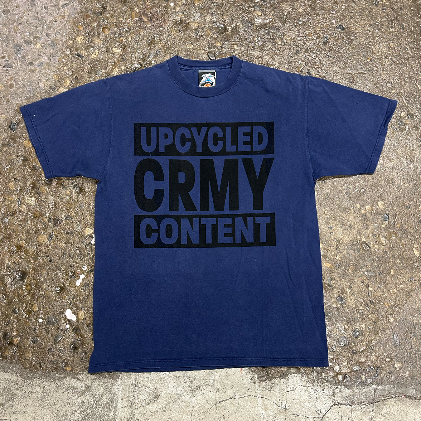 Navy CRMY Content Logo Tee