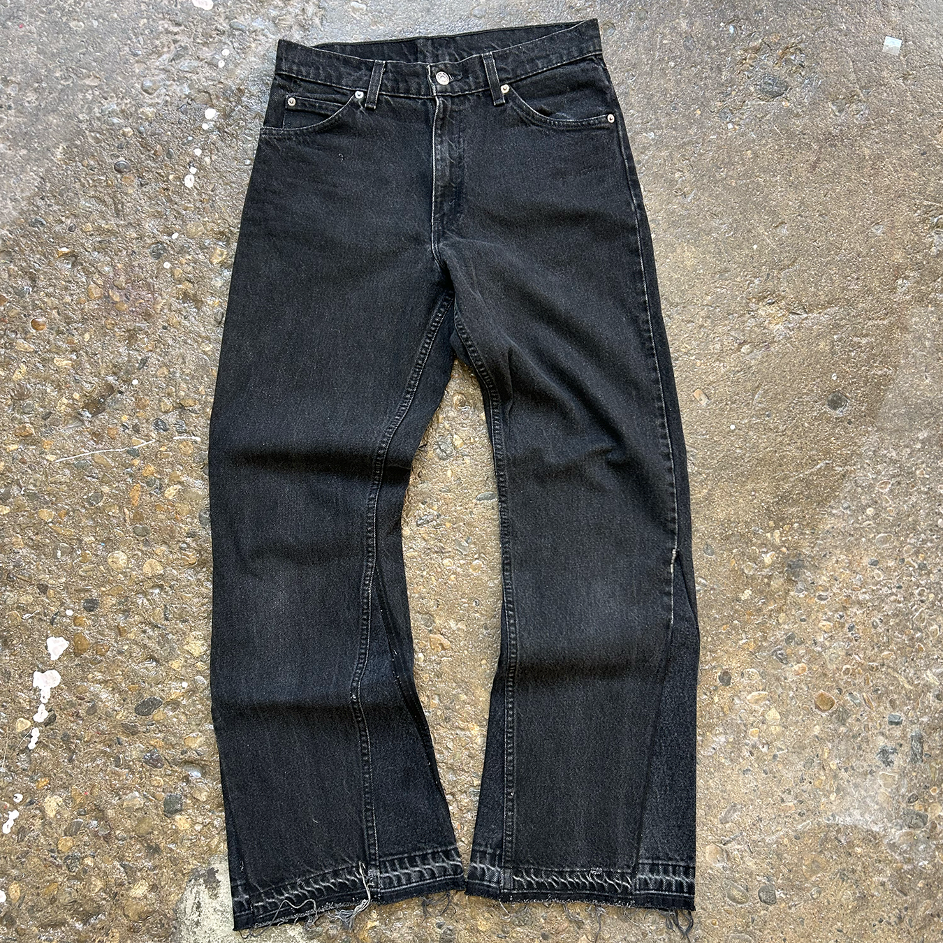 DIY Flared Black Levi's