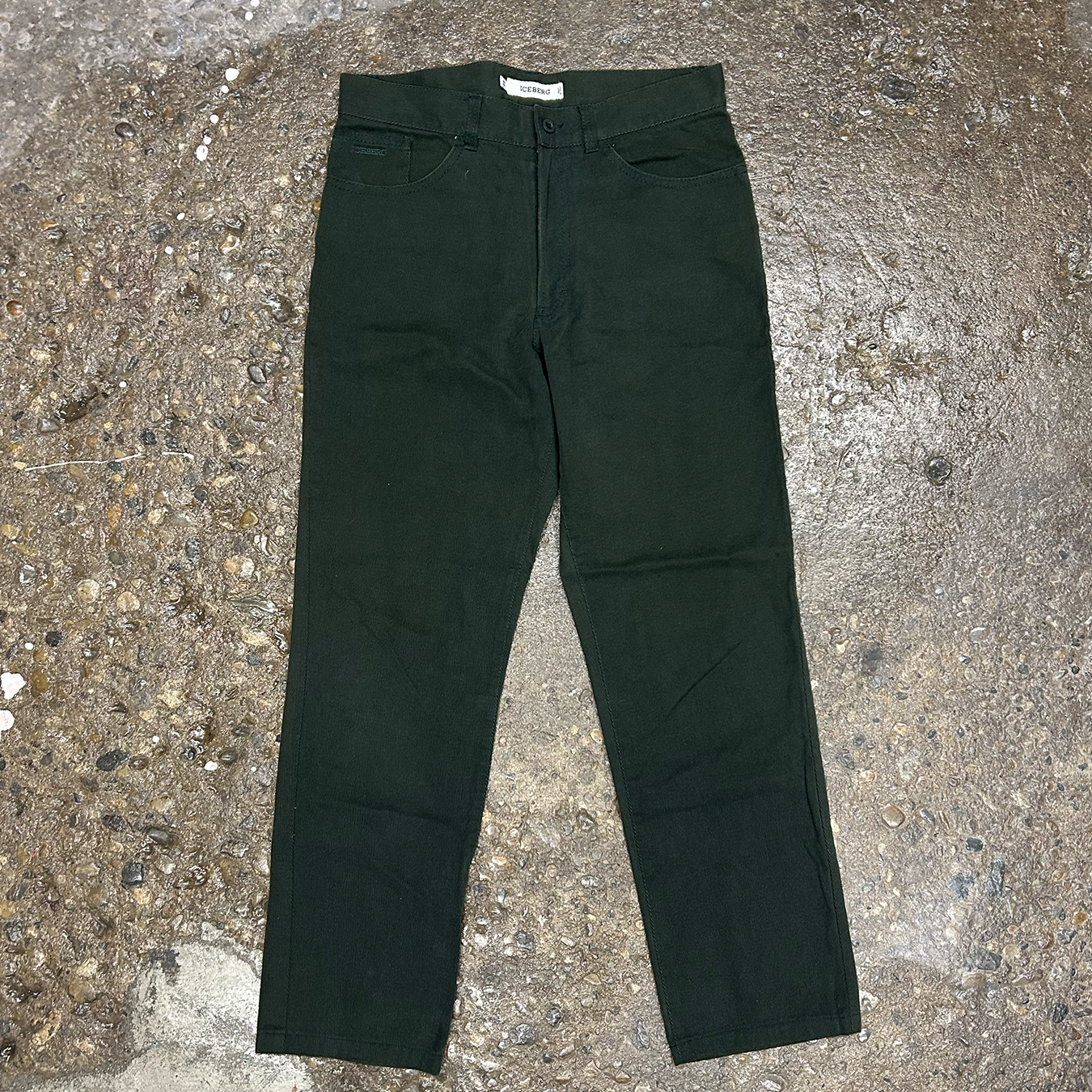 Deep Green Iceberg Straight Denim