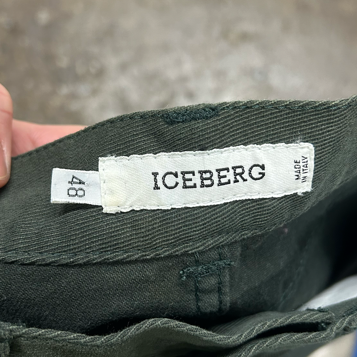 Deep Green Iceberg Straight Denim