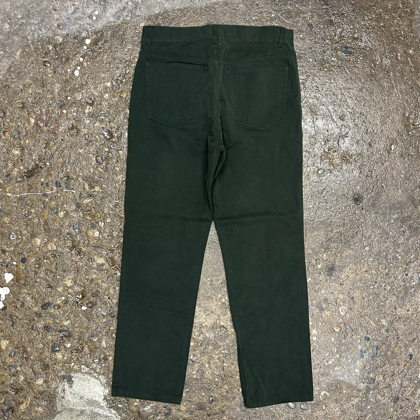 Deep Green Iceberg Straight Denim