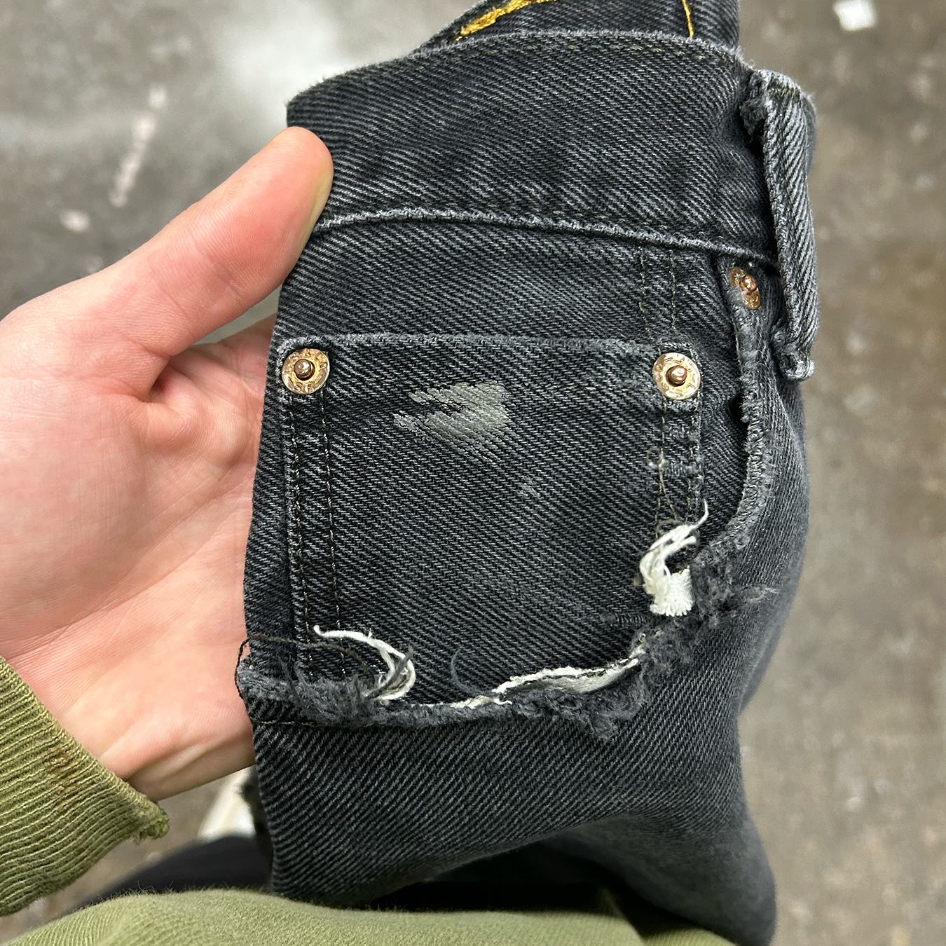 Flared and Thrashed Levi's 517