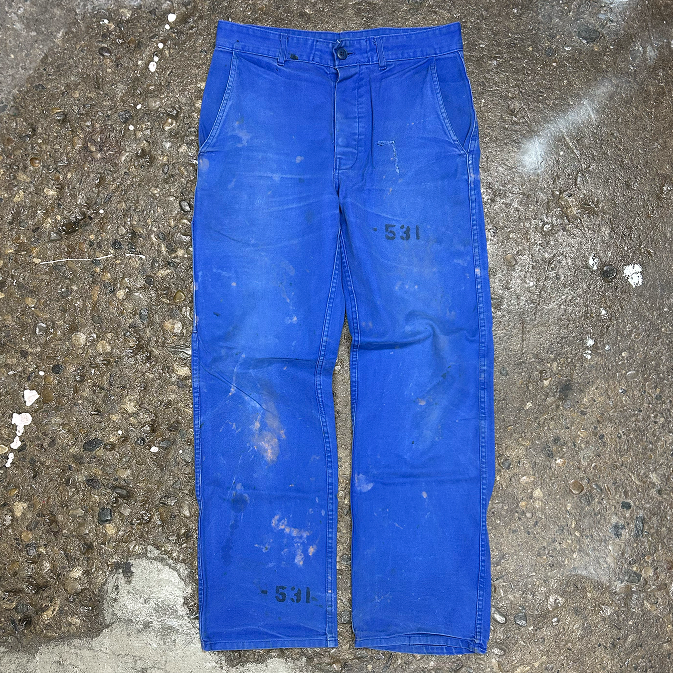 French Blue Prisoner Pants