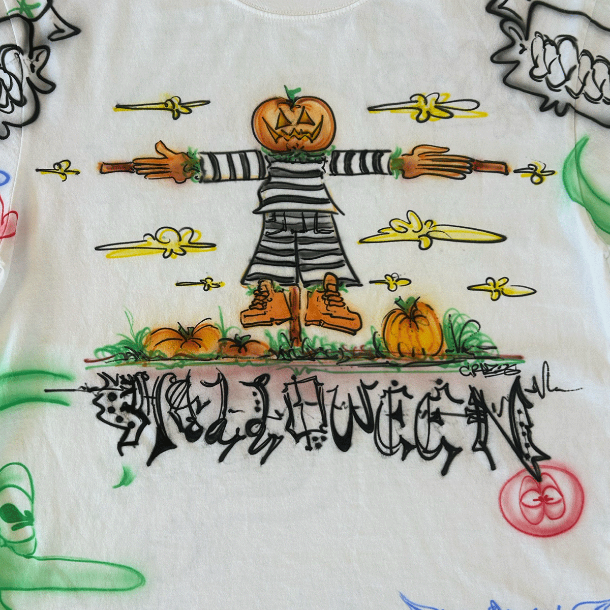 PUMPKIN MAN SCARECROW HORROR OVERLAY