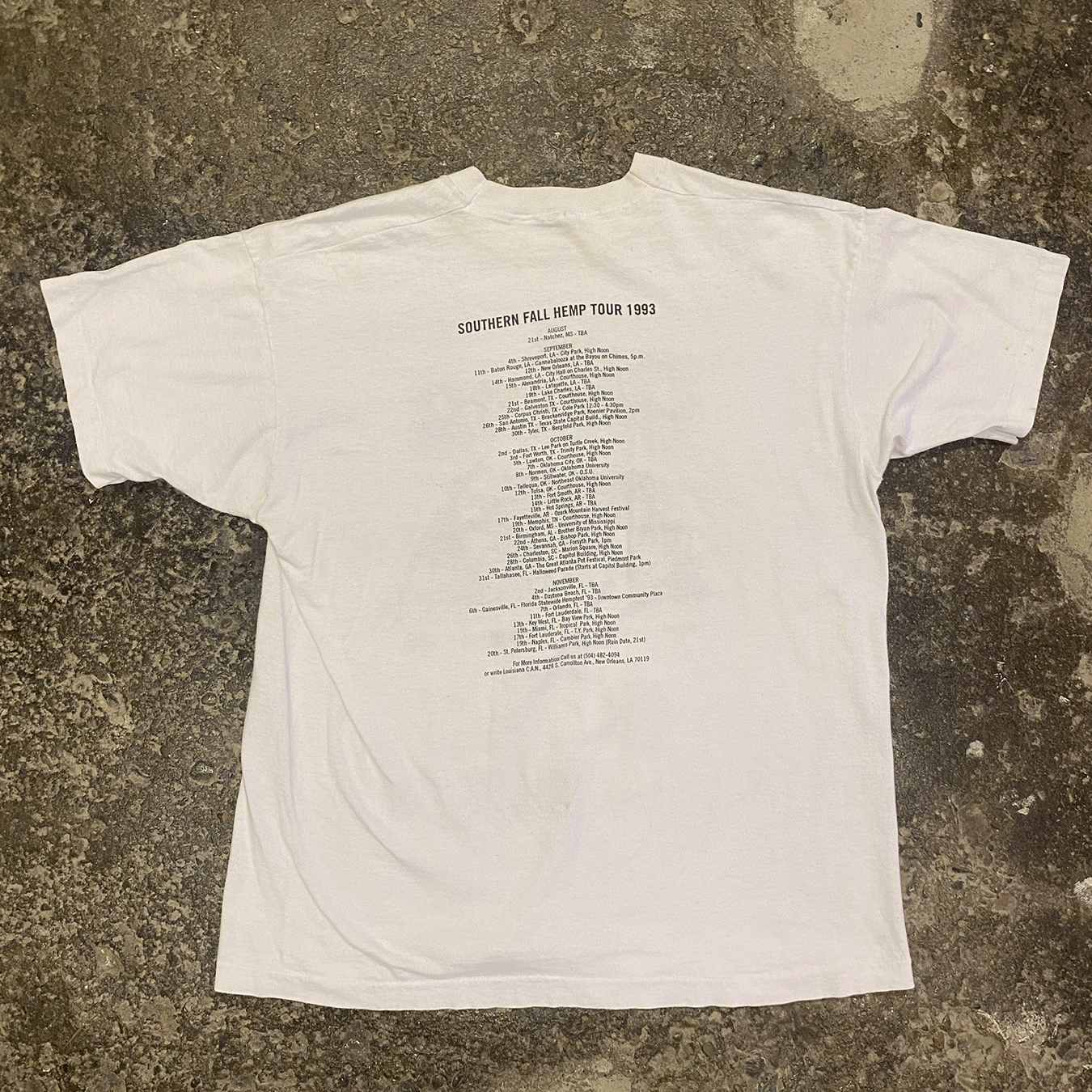 Hemp Tour ’93 Tee, 1993 (XL)