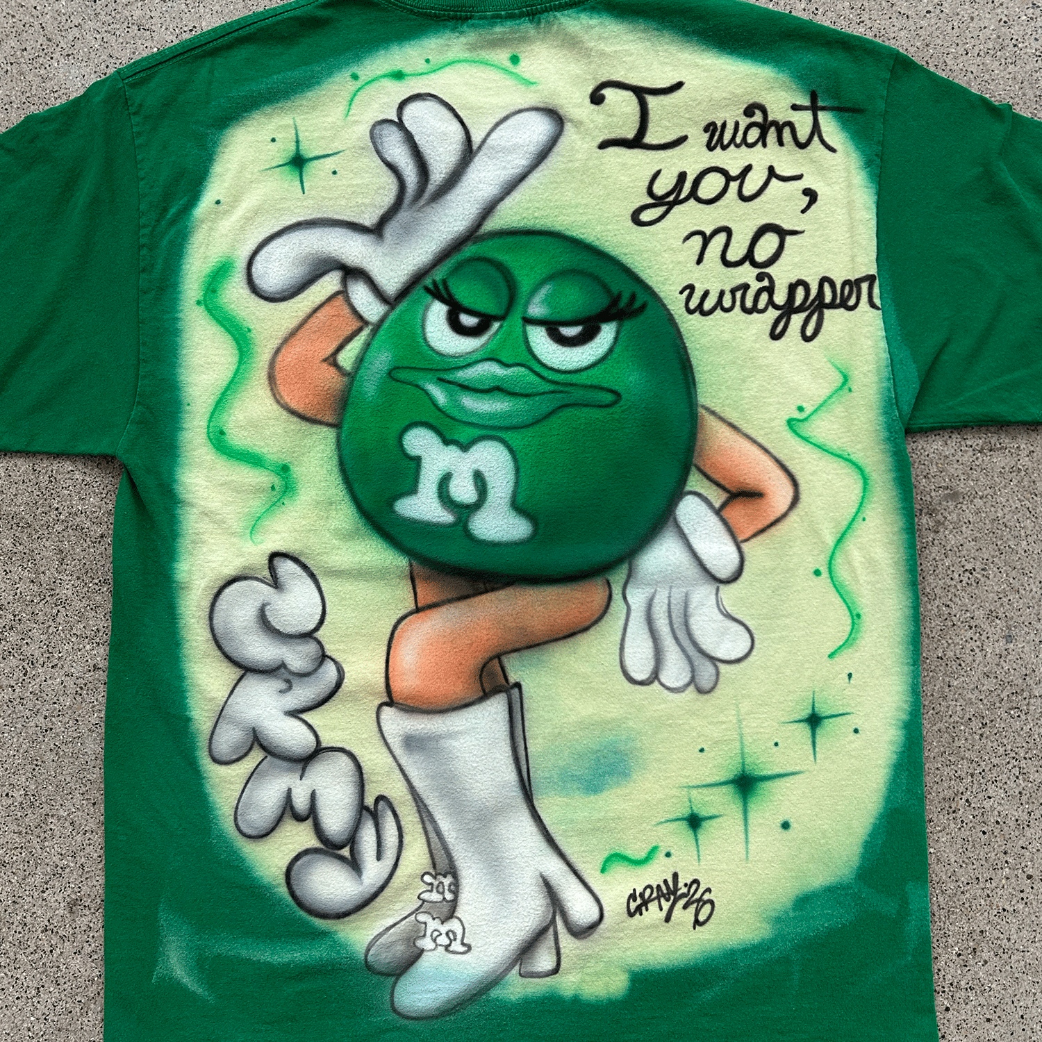 Green M&M Tee (No Wrapper)