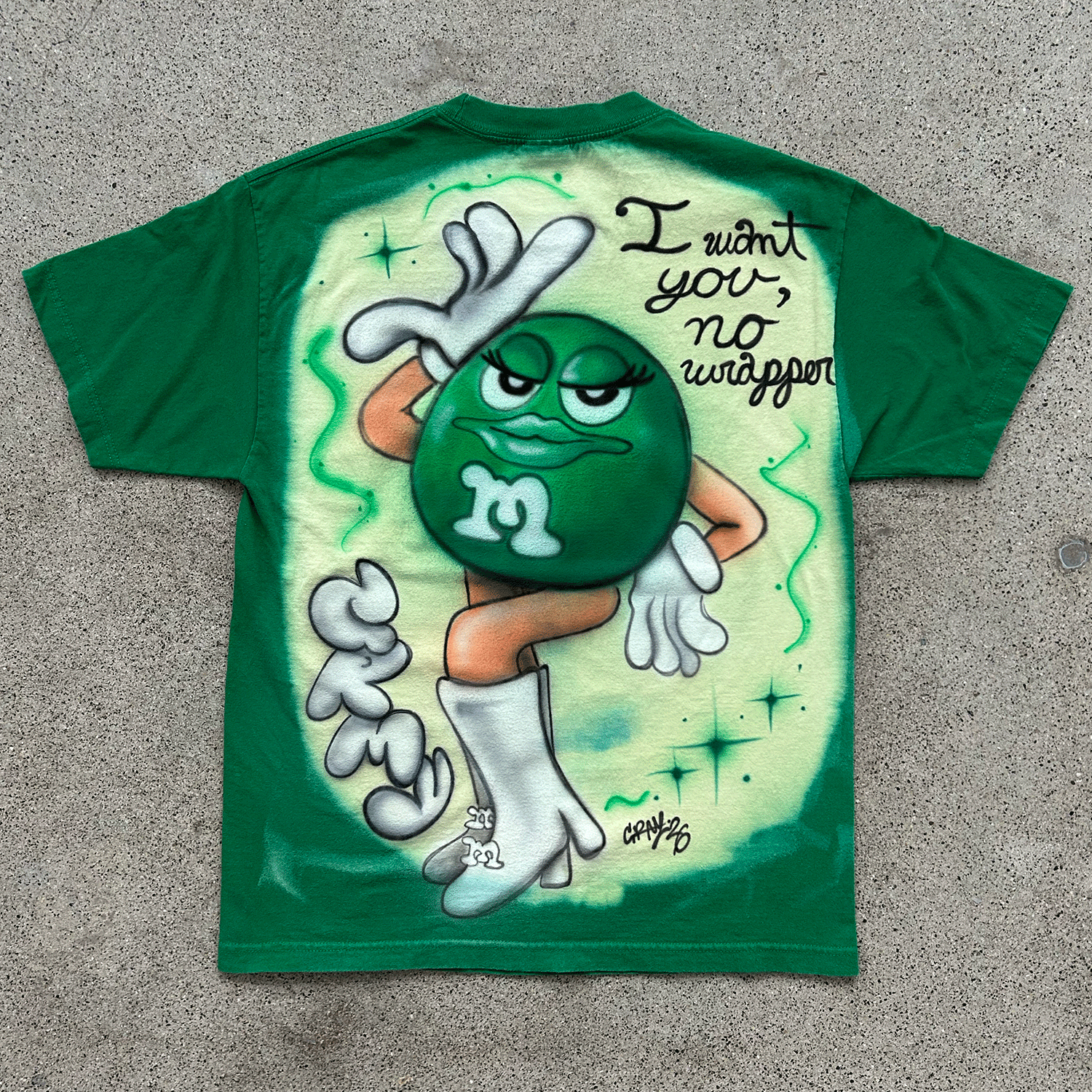 Green M&M Tee (No Wrapper)