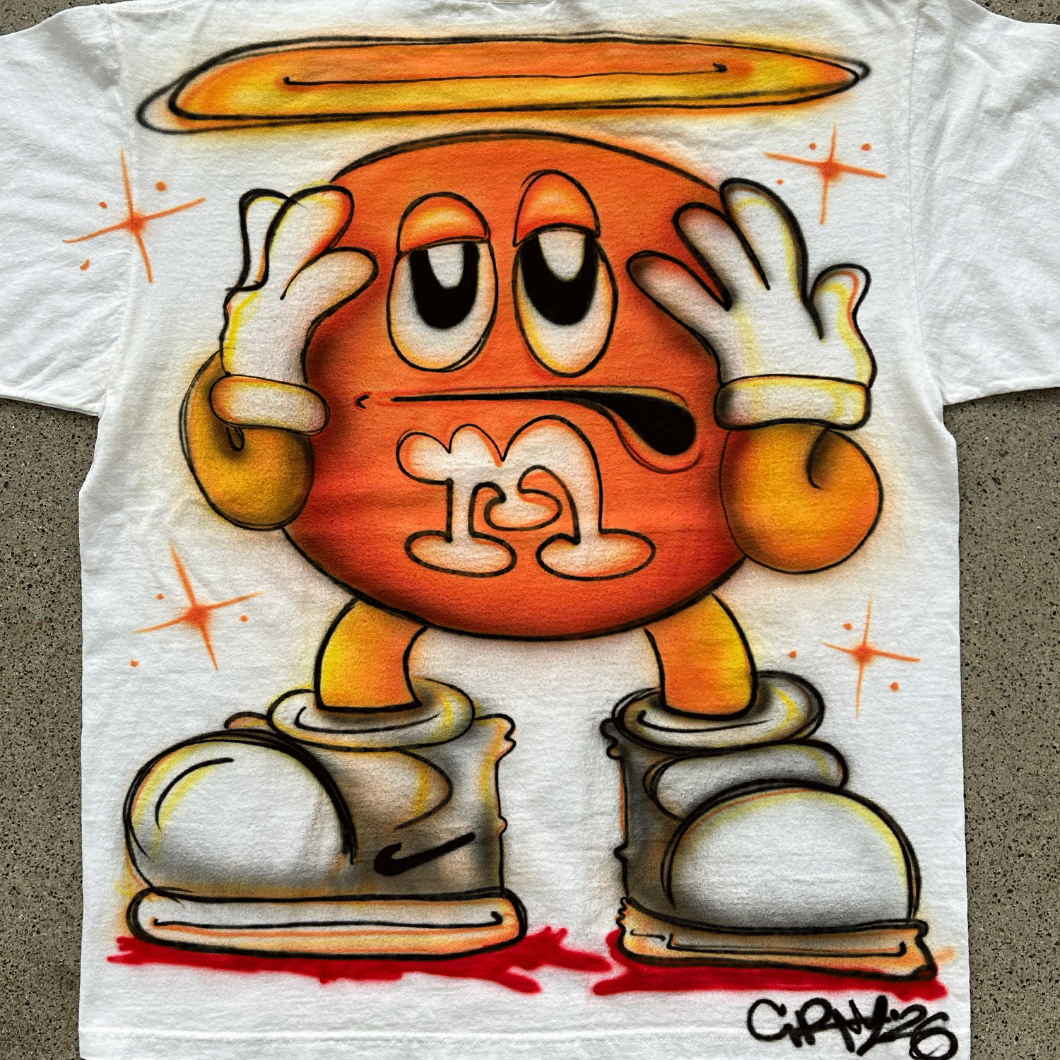 Orange M&M Tee