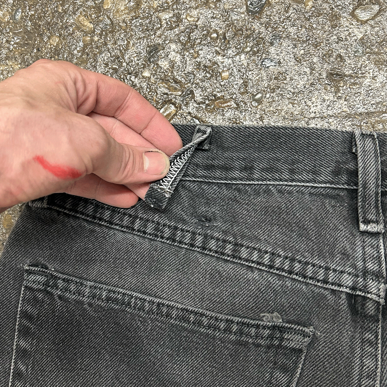 Busted Black Cutoff Jorts