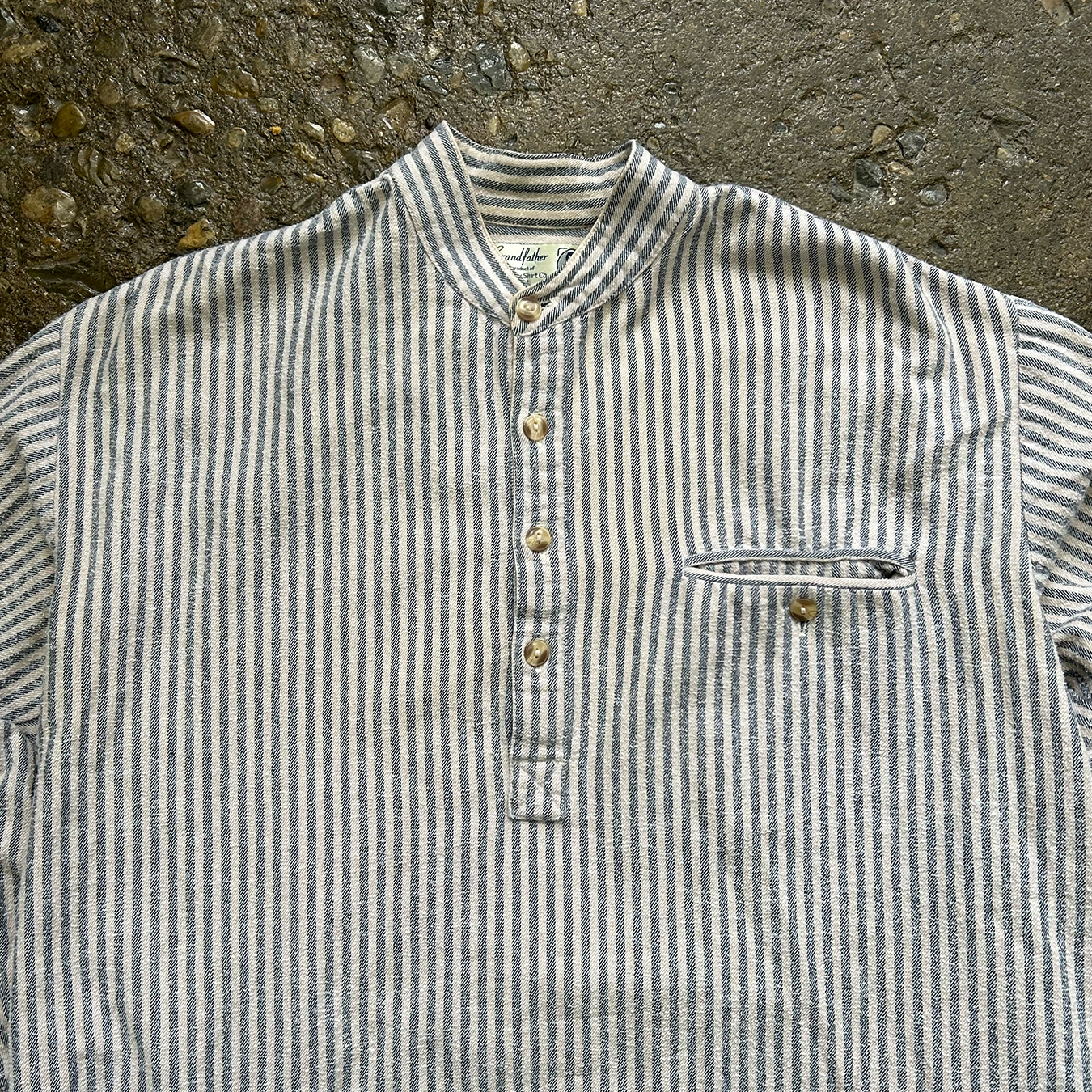 Stripped Cotton Pajama Shirt