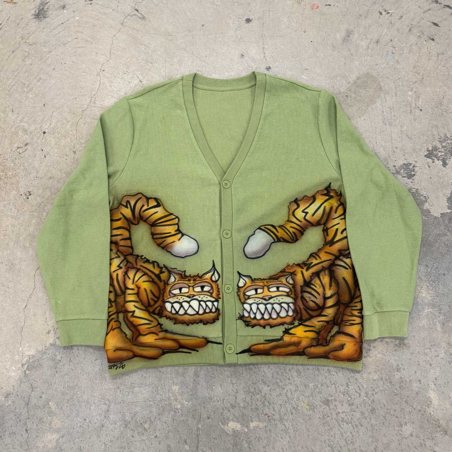 Tiger Cardigan (GREEN)