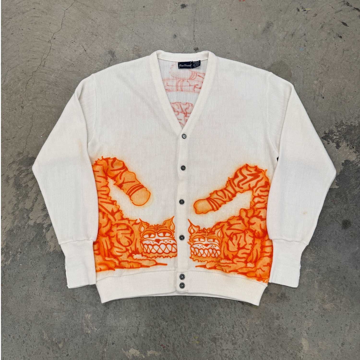 Tiger Cardigan (WHITE)