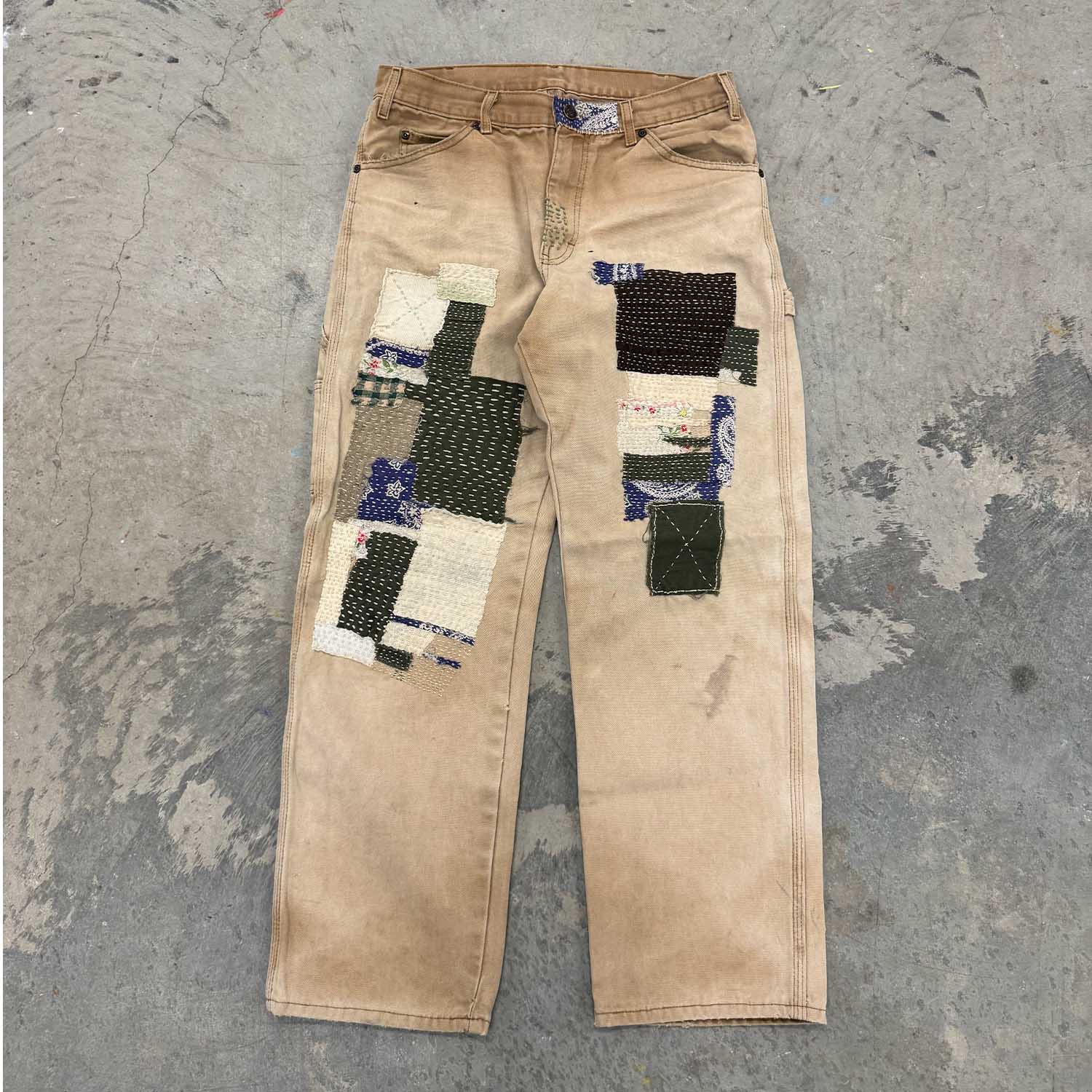 Boro Stitched Canvas Pant