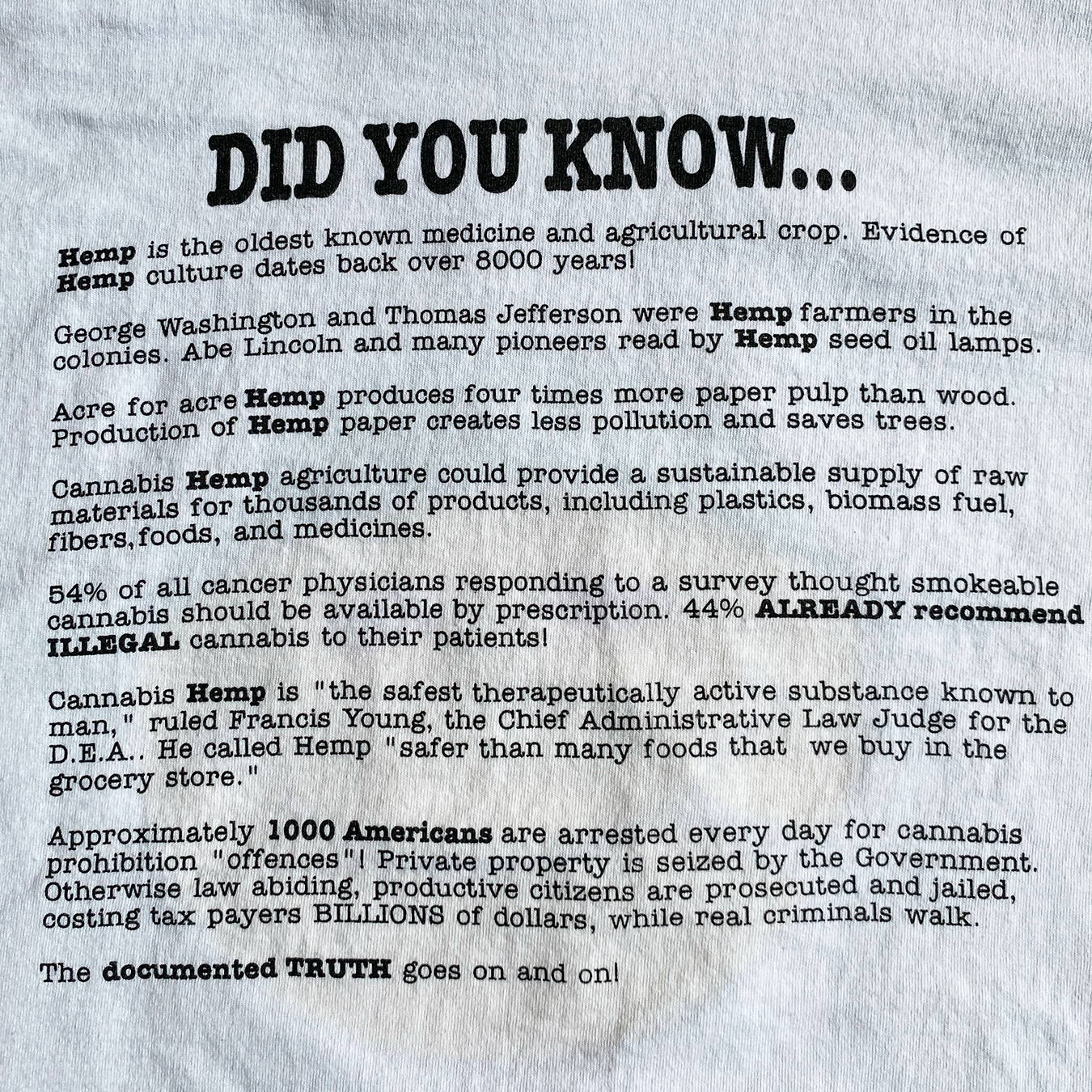 Grateful Growers USA Tee, 1990s